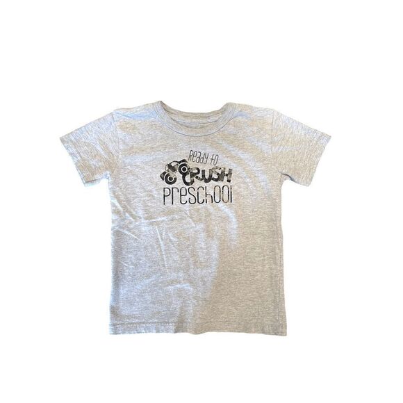 Preschool gray t-shirt top kids 3T 4T 5T unisex - Picture 1 of 7